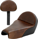 SADDLEMEN Lariat Solo Seat - Distressed Leather - 3.3 Gal Tank - XL '04-'22 807-11B-0041