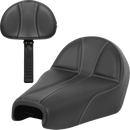 SADDLEMEN Dominator Seat - Black w/ Silver Stitching - XL '04-'22 807-03B-0042