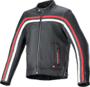ALPINESTARS Dyno Leather Jacket - Black/Ruby Red/Ecru - Large 3103924-1316-L