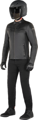 ALPINESTARS Blacktrack Leather Jacket - Black - 4XL 3103824-1100-4X