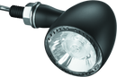 Kuryakyn Kellermann Bullet 1000 White/Amber Clear Lens Turn Signal - Satin Black
