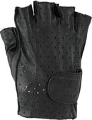 Kuryakyn Leather By River Road Tucson Shorty Gloves - Medium, Black