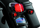 Kuryakyn Deep Dish Turn Signal Bezels with Red Lenses for Harley-Davidson Models Part