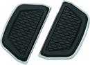 Kuryakyn Hex Passenger Board Inserts Chrome for Harley Davidson Touring Models Part