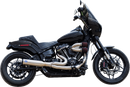 S&S CYCLE 2-into-1 Qualifier Exhaust System - Race Only - Brushed Stainless 550-1105