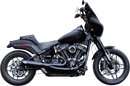 S&S CYCLE 2-into-1 Qualifier Exhaust System - 50-State - Black - Softail 550-1104