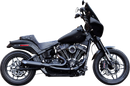 S&S CYCLE 2-into-1 Qualifier Exhaust System - Race Only - Guardian Black 550-1106