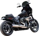 S&S CYCLE 2-into-1 Qualifier Exhaust System - 50-State - Silver - Softail 550-1103