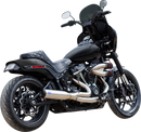S&S CYCLE 2-into-1 Qualifier Exhaust System - Race Only - Brushed Stainless 550-1105