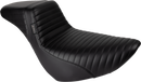 LE PERA Kickflip Daddy Long Legs Low Rider Seat - Pleated - Black - FL/FX '18-'24 LYR-590DLPT