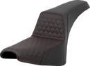 SADDLEMEN Step-Up Seat - Honeycomb - Red Stitching - FXBB/FXST '18-'24 818-30-17704