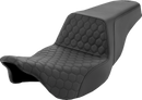 SADDLEMEN Step-Up Seat - Honeycomb - Black Stitching - FL '08-'24 808-07B-177