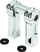 Kuryakyn 5-inch Billet Handlebar Risers Chrome - Enhance Comfort and Style for Harley Motorcycles