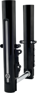 PERFORMANCE MACHINE (PM) Fork Leg Kit for Harley FL 2014-2020, Black Contrast Cut, Single Disc, Part