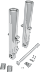 Performance Machine (PM) Chrome Fork Leg Kit for Harley-Davidson FL 2014-2020 - Lower Single Disc, Part No. 0208-2097-CH