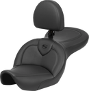 SADDLEMEN Roadsofa™ Seat - with Backrest - Black - FXDWG '96-'23 896-05-187BR