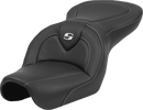SADDLEMEN Roadsofa™ Seat - Carbon Fiber - Black Stitch - without Backrest - FL '04-'05 804-04-185