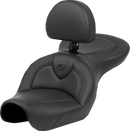 SADDLEMEN Roadsofa™ Seat - Black Stitch - with Backrest - FXD '04-'05 804-04-187BR