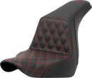 SADDLEMEN Step-Up Seat - Front Lattice Stitch - Red Stitch - FXLR/FLSB '18-'24 818-29-17204