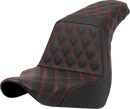 SADDLEMEN Step-Up Seat - Full Lattice Stitch - Red Stitch - FXLR/FLSB '18-'21 818-29-17504
