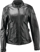 Kuryakyn River Road Race Leather Jacket for Women - Black, XL