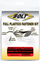BOLT Body Work Fastener Kit - '13-'26 Honda CRF110F HON-CRF110W