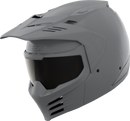 ICON Elsinore™ Helmet Monotype Gray XS - Lightweight, Comfortable MX Head Protection with Modular Face Mask and Fog-Free Shield