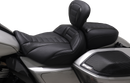 MUSTANG Deluxe Touring Solo Seat - w/ Backrest - Black Stitch - FLT/FLH '23-'25 89401