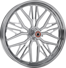 PERFORMANCE MACHINE (PM) Nivis Front Wheel for Touring Models - 21x3.5 Inches, Black/Contrast Cut Platinum, Dual Disc, No ABS