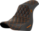 SADDLEMEN Pro Series SDC Performance Seat - w/o Backrest - Orange Stitch - FL/FX '18-'20 SC81829ORA
