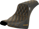 SADDLEMEN Pro Series SDC Performance Seat - w/o Backrest - Gold Stitch - FXBB/FXST '18-'23 SC81830GOL