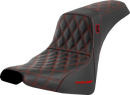 SADDLEMEN Pro Series SDC Performance Seat - w/o Backrest - Red Stitch - FXBB/FXST '18-'23 SC81830RED