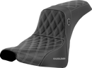 SADDLEMEN Pro Series SDC Performance Seat - w/o Backrest - Silver Stitch - FXBB/FXST '18-'23 SC81830SIL