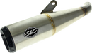 S&S CYCLE Grand National Slip-On Muffler - Brushed Stainless Steel - X™500 550-1114