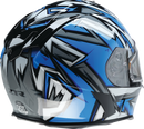 Z1R Warrant Snow Helmet Neuron Blue/White XS with Dual Pane Anti-Fog Shield and Drop-Down Sun Visor