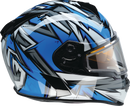 Z1R Warrant Snow Helmet Neuron Blue/White XS with Dual Pane Anti-Fog Shield and Drop-Down Sun Visor