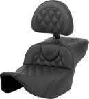 SADDLEMEN Roadsofa™ Extended Reach Seat - Lattice Stitch - with Backrest - FL '23-'24 823-07-184BR