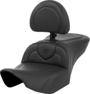 SADDLEMEN Roadsofa™ Seat - with Backrest - Black Stitching - FL '23-'24 823-07-187BR