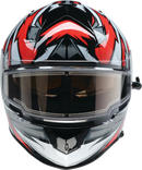 Z1R Warrant Snow Helmet Neuron Red/White Small with Dual Pane Anti-Fog Shield and Sun Visor