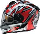 Z1R Warrant Snow Helmet Neuron Red/White Small with Dual Pane Anti-Fog Shield and Sun Visor