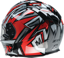 Z1R Warrant Snow Helmet Neuron Red/White Small with Dual Pane Anti-Fog Shield and Sun Visor