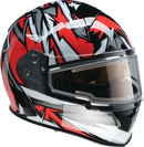 Z1R Warrant Snow Helmet Neuron Red/White Small with Dual Pane Anti-Fog Shield and Sun Visor