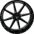 QuadBoss Slicer 20x7 Powersports Wheels with Limited Edition Bull Logo Center Caps