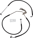 DRAG SPECIALTIES Brake Line - Rear - Non-ABS - Black 640232-BLK