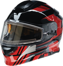 Z1R Solaris 2.0 Helmet - First Tracks Electric Dual Pane Shield - Black/Red, Small (Part