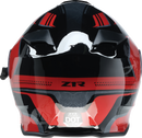 Z1R Solaris 2.0 Helmet - First Tracks Electric Dual Pane Shield - Black/Red, Small (Part