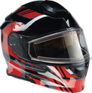 Z1R Solaris 2.0 Helmet - First Tracks Electric Dual Pane Shield - Black/Red, Small (Part