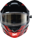 Z1R Solaris 2.0 Helmet - First Tracks Electric Dual Pane Shield - Medium Black/Red by Z1R Part 0120-0827