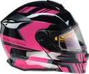 Z1R Solaris 2.0 Helmet with Electric Dual Pane Shield – First Tracks Series, Medium, Black/Pink (Part