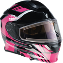 Z1R Solaris 2.0 Helmet with Electric Dual Pane Shield – First Tracks Series, Medium, Black/Pink (Part